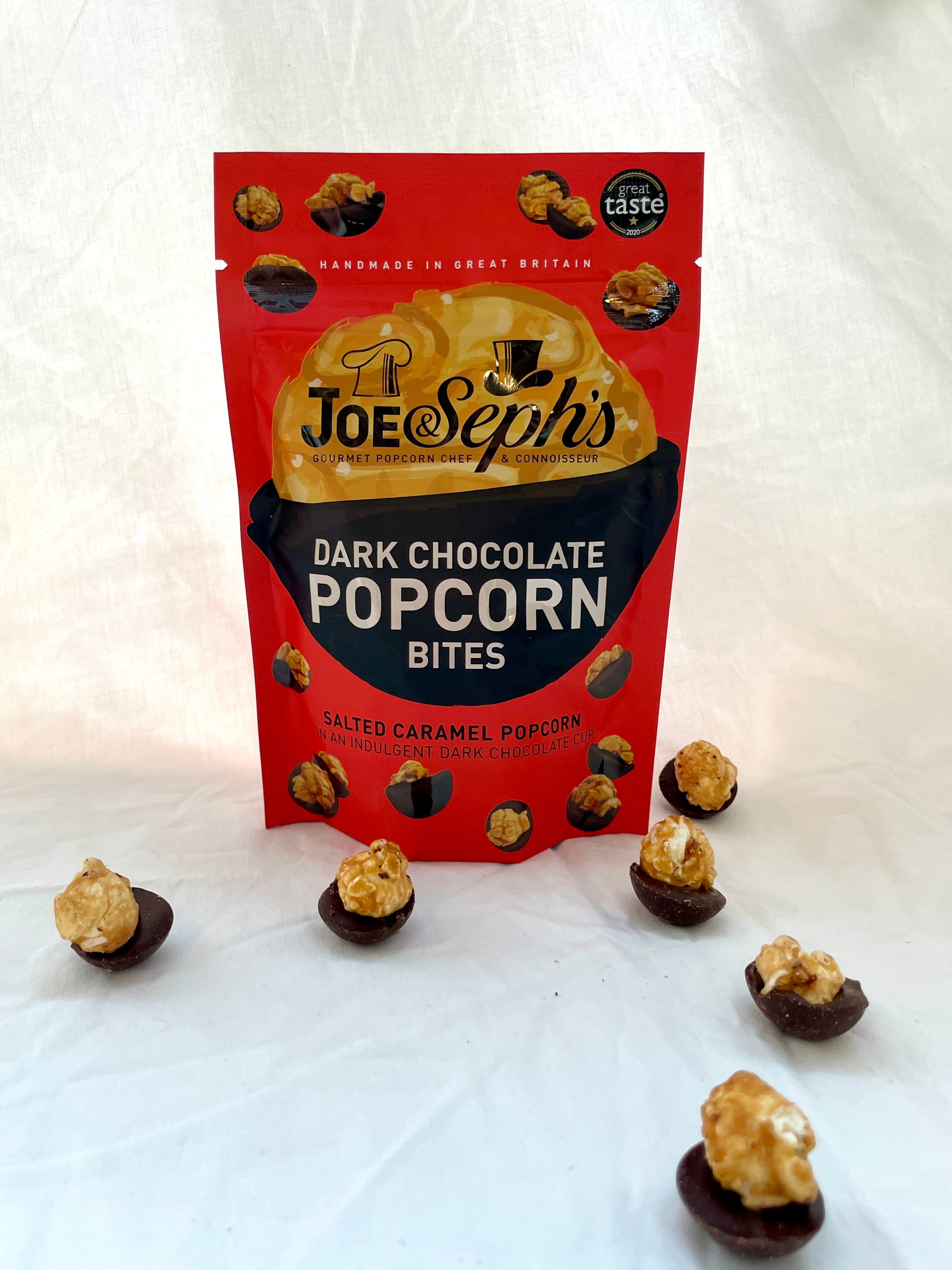 Dark Chocolate Popcorn Bites